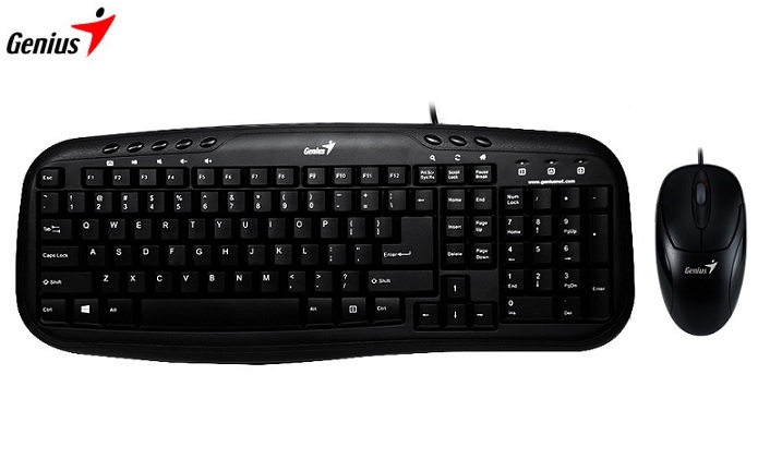 TECLADO GENIUS + MOUSE KM-210 USB BLACK SP (PN 31330219101)