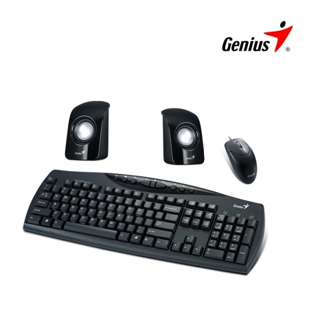 TECLADO GENIUS + MOUSE + PARLANTE KMS U115 USB (PN 31280229100)