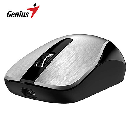 MOUSE GENIUS ECO-8015 WIRELESS BLUEEYE BATERIA RECARGABLE SILVER (31030005401)