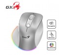 MOUSE GENIUS ERGO 9000S PRO DUAL RECARGABLE WIRELESS/BT 6-BOT SILENT RGB SILVER (31030039402)