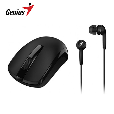 MOUSE GENIUS + AUDIFONO HS-M320 MH-8100 BLACK/BLACK (PN 31280001400)