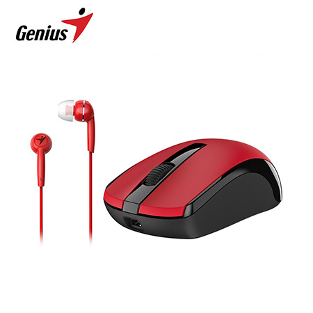 MOUSE GENIUS + AUDIFONO HS-M320 MH-8100 RED/RED (PN 31280001403)