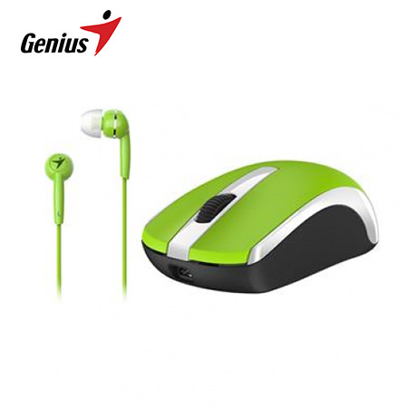 MOUSE GENIUS + AUDIFONO HS-M320 MH-8100 GREEN/GREEN  (PN 31280001404)