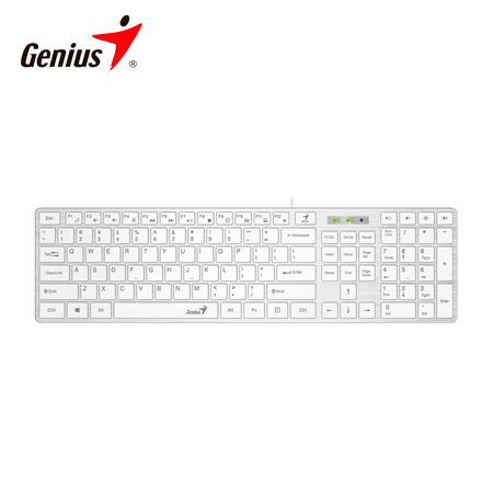 TECLADO GENIUS SMART SLIMSTAR 126 USB MULTIMEDIA SP WHITE (31310017409)