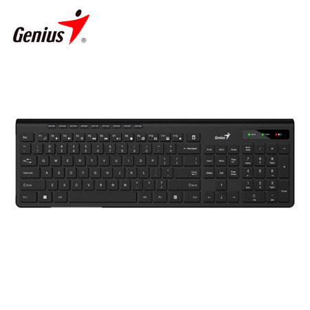 TECLADO GENIUS SLIMSTAR 7230 WIRELESS MULTIMEDIA SP BLACK (31310021401)