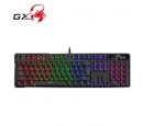 TECLADO GENIUS GX SCORPION K12 GAMING RGB LED MECHANICAL USB AI BROWN SWITCH BLACK (31310057401)