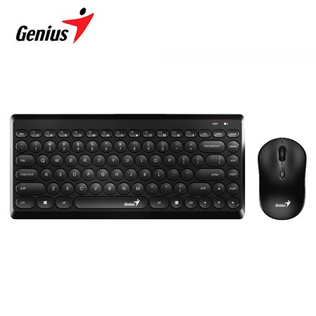 TECLADO GENIUS + MOUSE LUXEMATE Q8000 TKL WIRELESS USB MULTIMEDIA SP BLACK (31340013401)