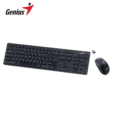 TECLADO GENIUS + MOUSE SLIMSTAR 8230 WIRELESS/BLUETOOTH MULTIMEDIA SP BLACK (31340015407)