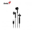 AUDIFONO C/MICROF. GENIUS HS-M366 IN-EAR USB-C BLACK (31710033400)
