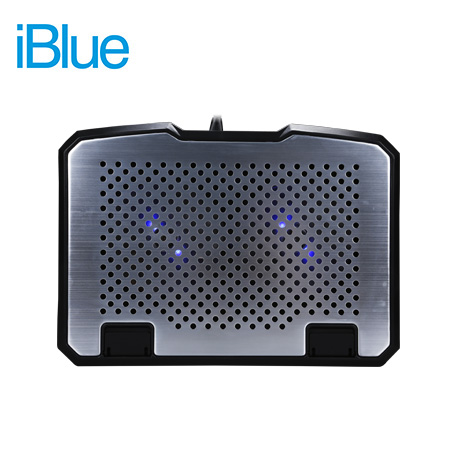 COOLER IBLUE P/NOTEBOOK FN-36BS ALUMINIO BLACK / SILVER USB (PN FN-36BS)