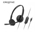 AUDIFONO C/MICROF. CREATIVE HS-220 USB-A 30MM NOISE-CANCELLING MUTE LIGERO 108G BLACK (51EF1070AA001)