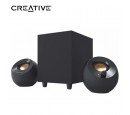 PARLANTE CREATIVE PEBBLE PLUS 2.1 8W/16W 3.5MM USB-POWER BLACK (51MF0480AA000)