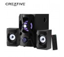 PARLANTE CREATIVE E2900 2.1 60W/120W  BT/ FM/ USB/ SD/ 3.5MM 220V LUZ LED BLACK (51MF0490AA001)