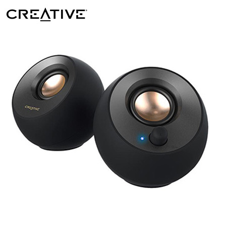 PARLANTE CREATIVE PEBBLE 2.0  4.4W 3.5MM USB-POWER BLACK (51MF1680AA000)