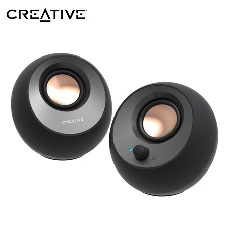 PARLANTE CREATIVE PEBBLE V3  2.0  8W/16W BT/3.5MM USB-C-POWER/AUDIO BLACK (51MF1700AA000)