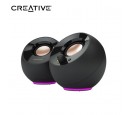 PARLANTE CREATIVE PEBBLE SE RGB 2.0 4.4W / 8.8W 3.5MM USB-POWER BLACK (51MF1725AA000)