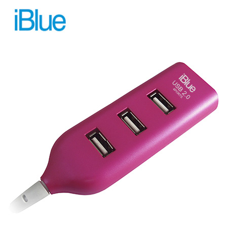 HUB USB IBLUE 4 PORT 2.0 RED (PN 52054-RD)