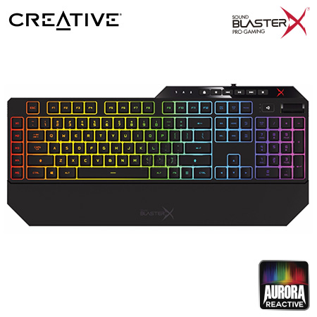 TECLADO CREATIVE GAMING VANGUARD K08 SBX RGB MECHANICAL US BLACK (PN 70GP006000000)