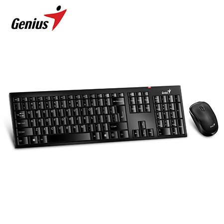 TECLADO GENIUS + MOUSE WIRELESS SLIMSTAR 8000SE VOLUMEN CONTROL BLACK (31340012407)