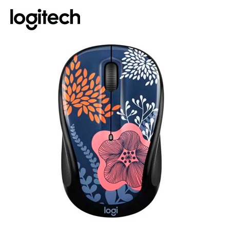 MOUSE LOGITECH M317C WIRELESS FOREST FLORAL BLACK (910-005756)