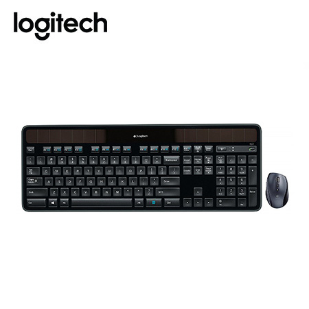 TECLADO LOGITECH + MOUSE MK750 WIRELESS SOLAR USB US BLACK (PN 920-005002)