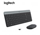 TECLADO LOGITECH + MOUSE MK470 WIRELESS SLIM USB BLACK (PN 920-009266)