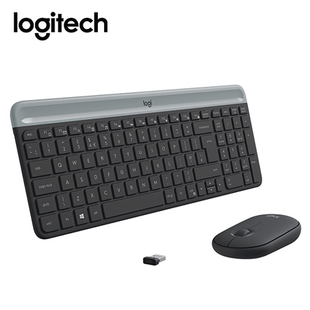 TECLADO LOGITECH + MOUSE MK470 WIRELESS SLIM USB BLACK (PN 920-009266)