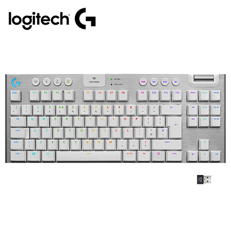 TECLADO LOGITECH G915 TKL LIGHTSPEED RGB LIGHTSYNC MECHANICAL WHITE (920-009660)