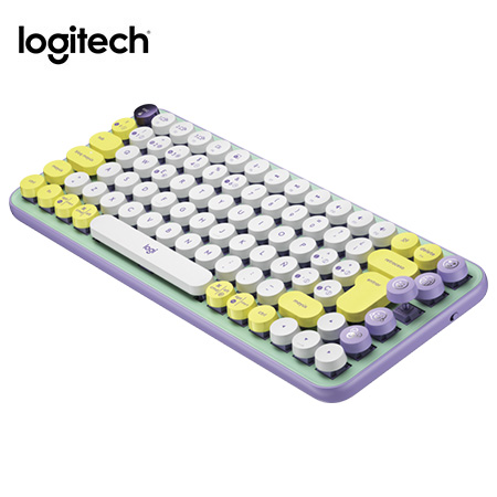 TECLADO LOGITECH POP KEYS MULTI-DEVICE WIRELESS/BT FRESH VIBES LILA/GREEN (920-010714)