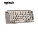 TECLADO LOGITECH POP KEYS MULTI-DEVICE WIRELESS/BT MIST SAND GRAY (920-011518)