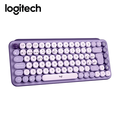 TECLADO LOGITECH POP KEYS MULTI-DEVICE WIRELESS/BT COSMOS LAVENDER LILAC (920-011519)