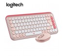 TECLADO LOGITECH + MOUSE POP ICON BLUETOOTH/WIRELESS SP / COPILOT/ ROSE (920-013053)