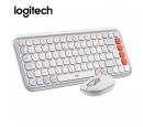 TECLADO LOGITECH + MOUSE POP ICON BLUETOOTH/WIRELESS SP / COPILOT/ WHITE (920-013055)