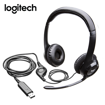 Audifono Microfono Clearchat Confort USB H390 Logitech (981-000014) Negro -  J Suministros