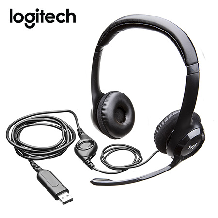 AUDIFONO C/MICROF. LOGITECH H390 USB NOISE CANCELLING BLACK (981-000014)