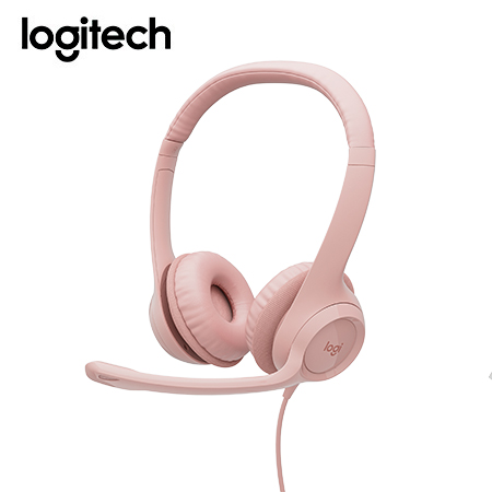 AUDIFONO C/MICROF. LOGITECH H390 USB NOISE CANCELLING ROSE (981-001280)