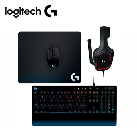 TECLADO LOGITECH G213 PRODIGY + MOUSE G203 PRODIGY + AUDIFONO G230 + PAD MOUSE G240 (PN 991-000287)