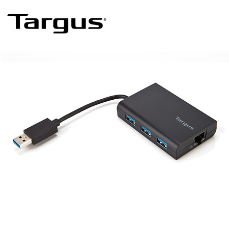 HUB USB TARGUS 3 PORT 3.0 SELF POWER BLACK (ACH122USZ)