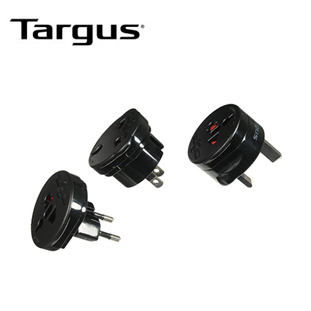 CARGADOR D/PARED TARGUS 3 INTERCHANGEABLE ADAPTERS BLACK PPOLYCARBONATE (PN APK01US1)