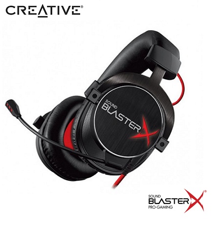 AUDIFONO C/MICROF. CREATIVE GAMING H7 TOURNAMENT SBX BLACK (PN 70GH033000001)