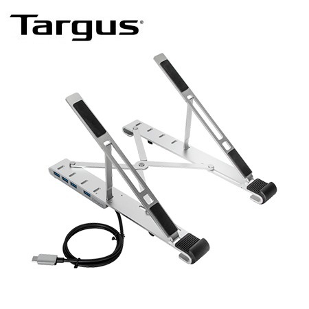 BASE TARGUS P/NOTEBOOK 10"-15.6" CON HUB USB 4-PORT PLEGABLE ALUMINIO (AWU100205GL)