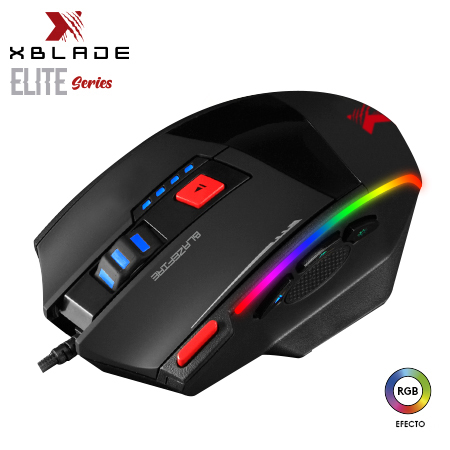 MOUSE XBLADE GAMING ELITE BLAZEFIRE 6400 DPI RGB PROGRAMABLE BLACK (GXB-MG690)*