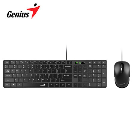 TECLADO GENIUS + MOUSE SLIMSTAR C126 USB MULTIMEDIA BLACK (31330007401)