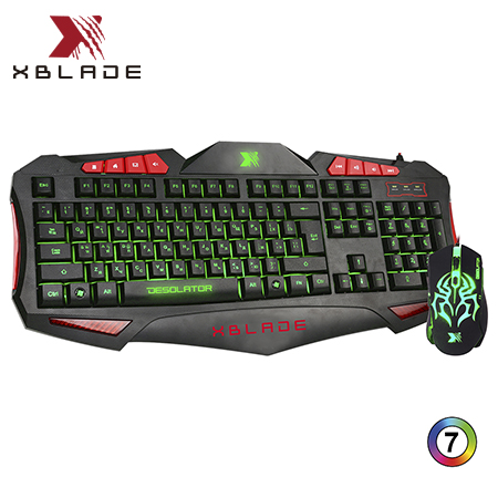 TECLADO XBLADE GAMING + MOUSE DESOLATOR KIT 2 EN 1 (GXB-KM650R)