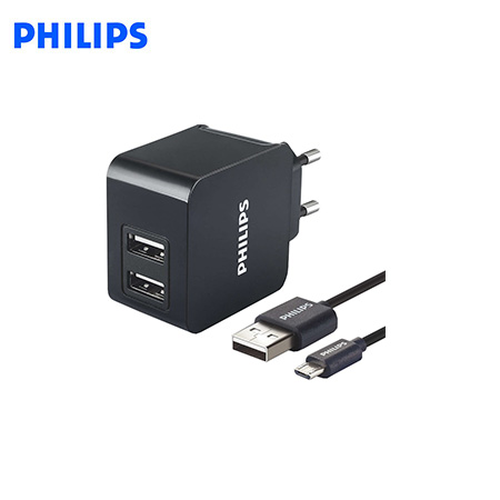 CABLE PHILIPS ANDROID DLP2307U + CARGADOR PARED FAST CHARGER (PN DLP2307U/12)*
