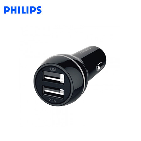 CARGADOR USB PHILIPS PARA AUTO DLP2357 2 USB, CARGA RAPIDA  (PN DLP2357/10)*