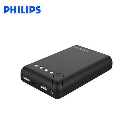 BATERIA PORTATIL PHILIPS DLP7805U 2USB 7800 MAH CARGA RAPIDA BLACK (PN DLP7805U/10)*