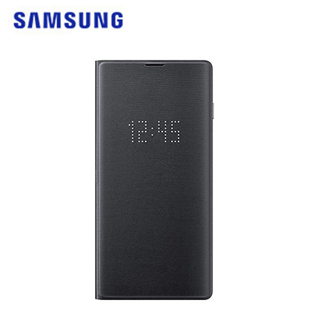 ESTUCHE SAMSUNG P/GALAXY S10 LED VIEW COVER BLACK (PN EF-NG973PBEGWW)*