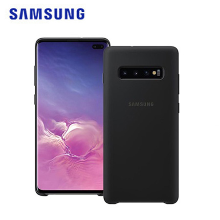 ESTUCHE SAMSUNG P/GALAXY S10+ SILICONE COVER BLACK  (PN EF-PG975TBEGWW)*