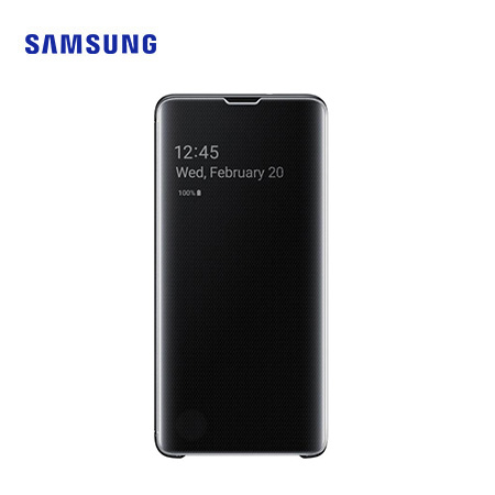 ESTUCHE SAMSUNG P/GALAXY S10 CLEAR VIEW COVER BLACK (PN EF-ZG973CBEGWW)*